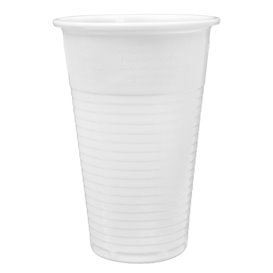 Plastic PP beker wit 220ml (100 stuks) 