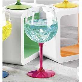 Herbruikbaar Durable Glas voor Gin TT fuchsia voet 580ml (6 Stuks)