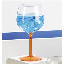 Herbruikbaar Durable Glas voor Gin TT oranje voet 580ml (6 Stuks)