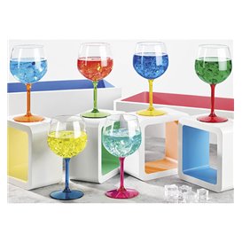 Herbruikbaar Durable Glas voor Gin TT fuchsia voet 580ml (6 Stuks)