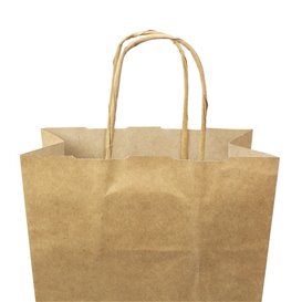 Papieren Zak voor Flessen met Handgrepen Kraft 18+8x39cm (300 stuks)