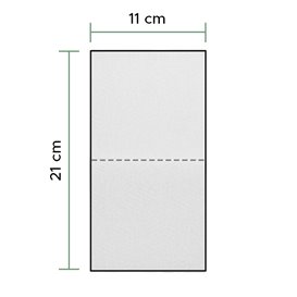 Papieren servet Tissue 2 laags V-gevouwenwit 11x21cm (8.000 stuks)