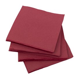 Papieren Servet Micropunt 2-laags Bordeaux 20x20cm (100 Stuks)