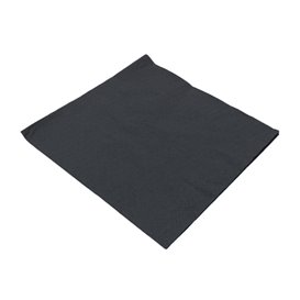 Papieren Servet met Rand 2-laags Zwart 40x40cm (100 Stuks)