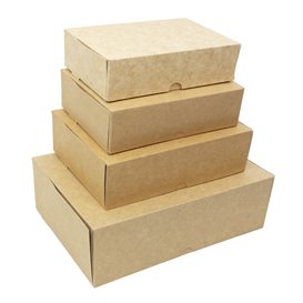 Gebakdoos Karton Kraft 20,4x15,8x6cm 1kg (20 stuks) 