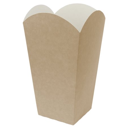 Paper Popcorn Box Large Size Kraft 150g 8,7x13x20,3cm (250 Units)