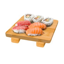 Bamboe sushi dienblad 15x15x2,5cm (40 stuks)