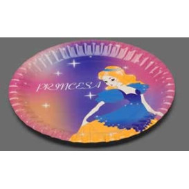 Papieren bord Princess Design 18cm (12 stuks) 