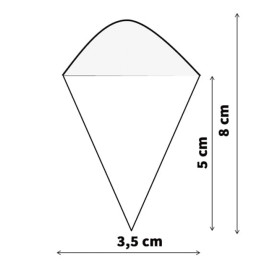 Dennenblad kegel 8cm (50 stuks) 