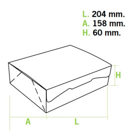 Papier bakkerij doos roze 20,4x15,8x6cm 1kg (200 stuks)