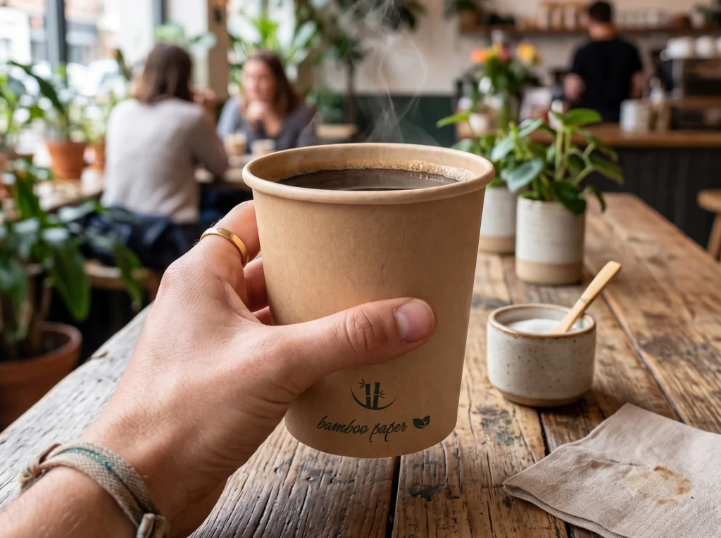 Nieuwe Monouso® bamboekarton beker: innovatie, stevigheid en elegantie voor warme dranken ☕